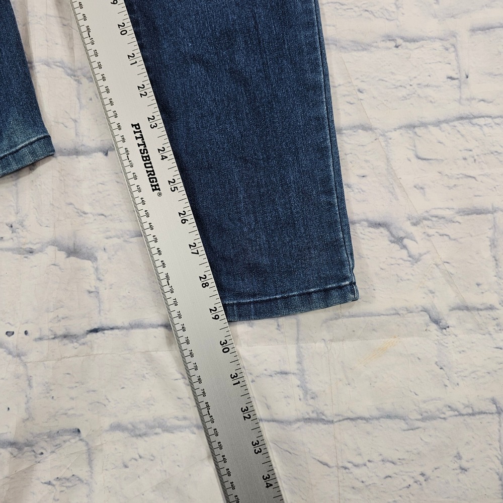 Democracy Jeans Womens 8 Blue Ab Solution Booty Lift Jegging Dark Wash Stretch - Picture 3 of 12